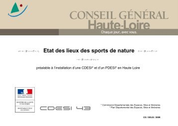 Etat des lieux sports de nature doc de travail - Conseil général 43