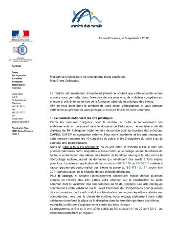 lire la Lettre - Académie d'Aix-Marseille