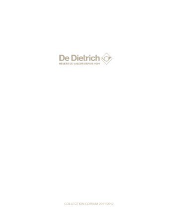 COLLECTION CORIUM 2011/2012 - De Dietrich