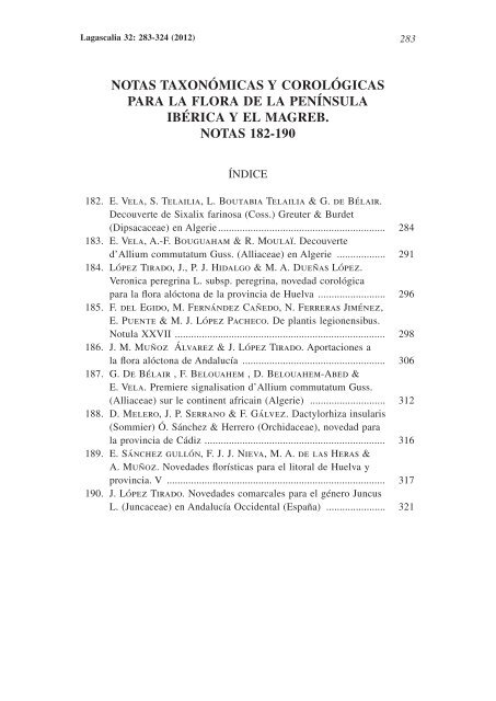 notas taxonómicas y corológicas para la flora de la península ...