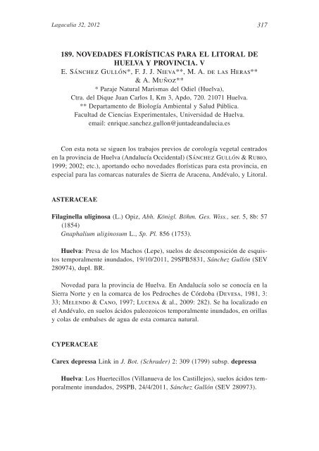 notas taxonómicas y corológicas para la flora de la península ...