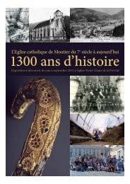 1300 ans d'histoire - Paroisse catholique romaine de Moutier