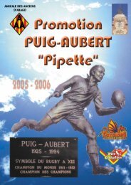 Promotion Puig-Aubert 2006-2009 - L'Amicale des Anciens d'Arago ...