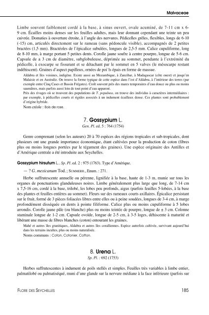 Flore des Seychelles : dicotylédones - IRD