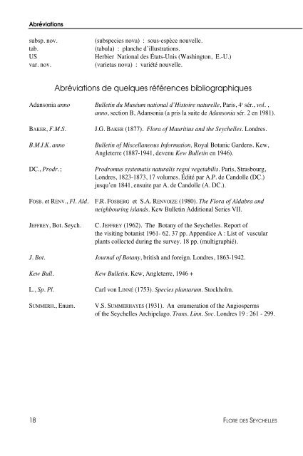 Flore des Seychelles : dicotylédones - IRD