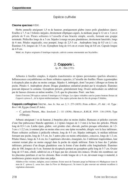 Flore des Seychelles : dicotylédones - IRD