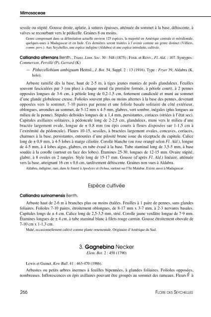 Flore des Seychelles : dicotylédones - IRD