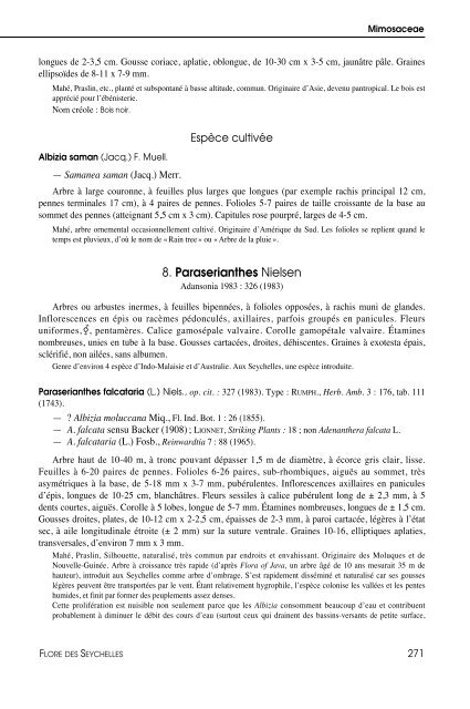 Flore des Seychelles : dicotylédones - IRD