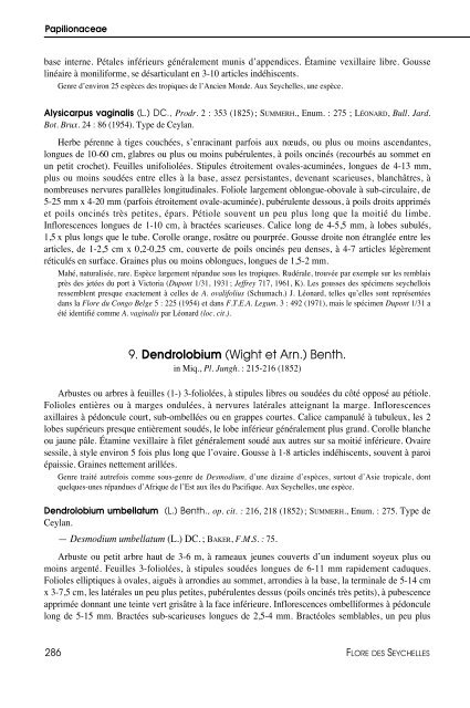 Flore des Seychelles : dicotylédones - IRD