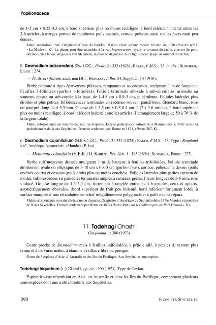 Flore des Seychelles : dicotylédones - IRD