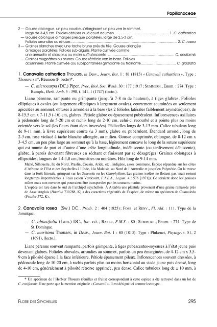 Flore des Seychelles : dicotylédones - IRD