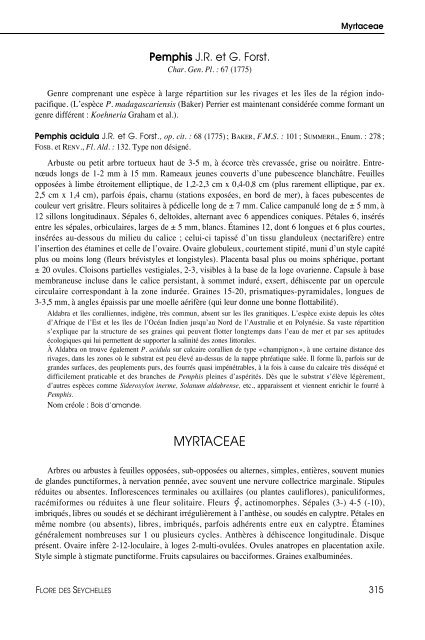 Flore des Seychelles : dicotylédones - IRD