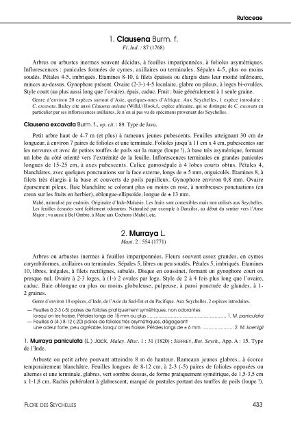 Flore des Seychelles : dicotylédones - IRD