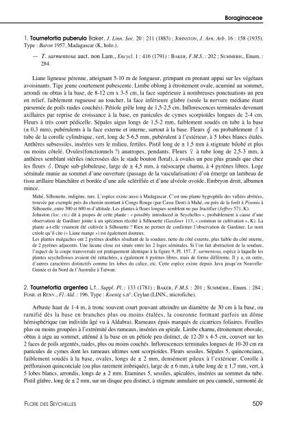 Flore des Seychelles : dicotylédones - IRD