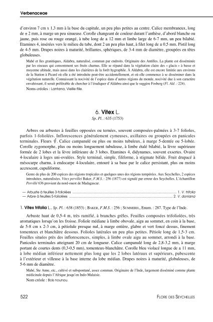 Flore des Seychelles : dicotylédones - IRD