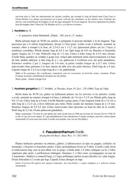 Flore des Seychelles : dicotylédones - IRD