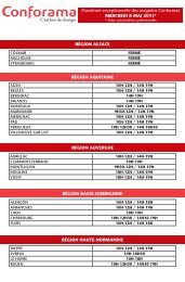 RÉGION ALSACE RÉGION AQUITAINE RÉGION ... - Conforama