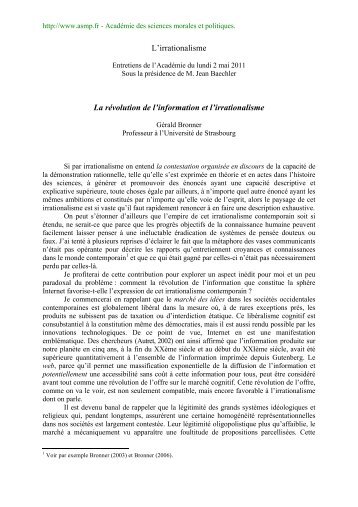 2011_02_05_irrationa.. - Académie des sciences morales et politiques