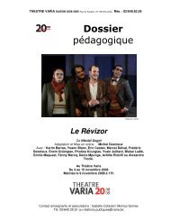 Dossier pédagogique - Théâtre Varia