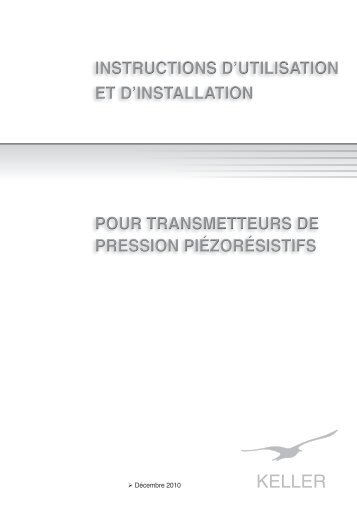 Instructions d'installation - Keller AG