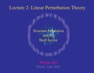 Lecture 2: Linear Perturbation Theory - Wayne Hu's Tutorials