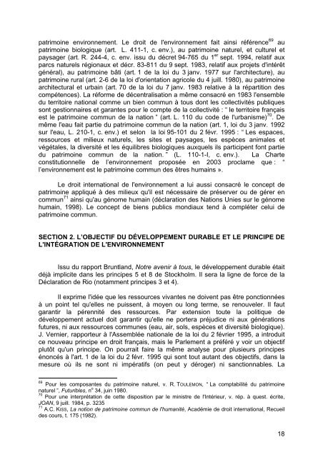 les principes généraux du droit de l'environnement - FOAD ...