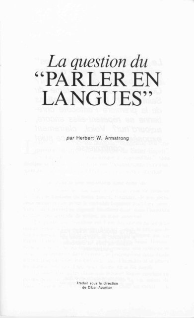 Question du Parler en langues (Prelim 1963).pdf - Herbert W ...