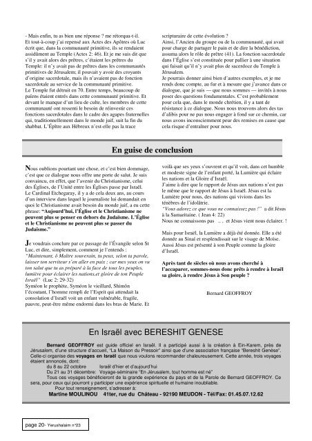 Yerushalaim 23 2000-2.pdf - Chretiens-juifs.org