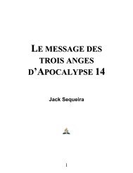 LE MESSAGE DES TROIS ANGES D'APOCALYPSE 14 Jack Sequeira