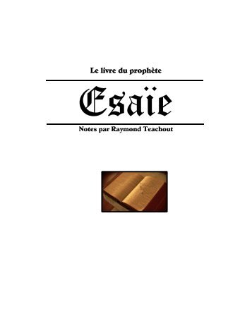 Livre du prophete Esaïe - La Bible en Français