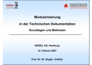 Modularisierung in der Technischen Dokumentation - Zindel AG