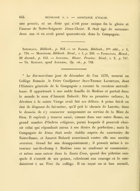 Ménologe de la Compagnie de Jésus : assistance d'Italie - Libr@rsi