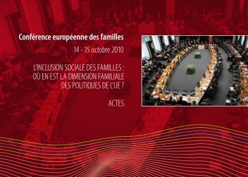 Actes de la 5e Conférence européenne des familles - Coface