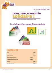 Les Monnaies complémentaires - Sainte Croix Volvestre Informations