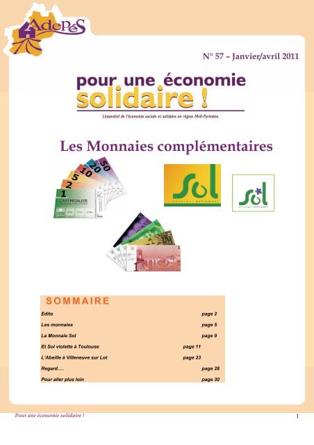 Les Monnaies complémentaires - Sainte Croix Volvestre Informations