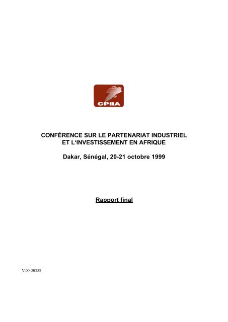 Conference Sur Le Partenariat Industriel Et L Unido