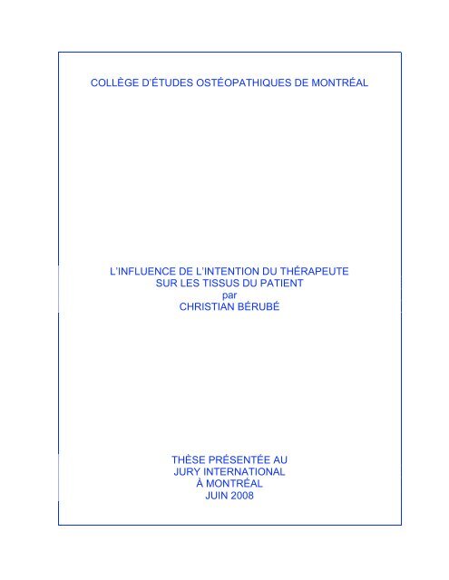 Thèse intention 2.1 (post) - Ostéopathie Mascouche