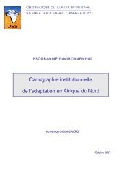 Cartographie institutionnelle de l'adaptation en Afrique du Nord