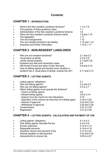 The Non-resident Landlords Scheme - HM Revenue & Customs