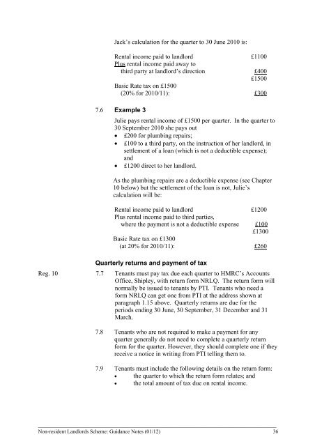The Non-resident Landlords Scheme - HM Revenue & Customs