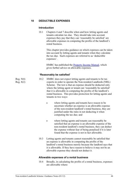 The Non-resident Landlords Scheme - HM Revenue & Customs