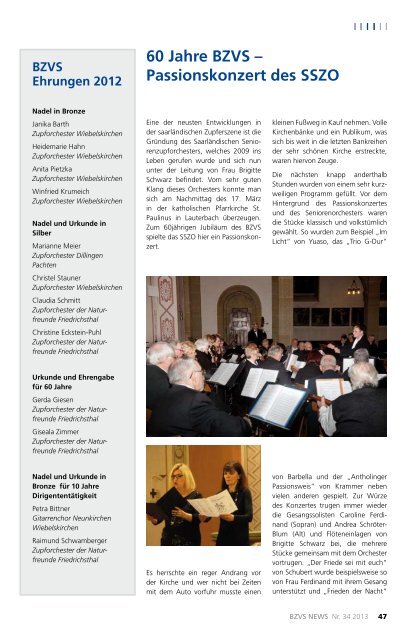 Nr. 34 - April 2013 - Bund für Zupf- und Volksmusik eV