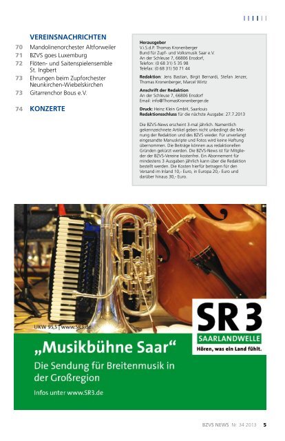 Nr. 34 - April 2013 - Bund für Zupf- und Volksmusik eV