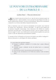 le Lachon Hara - Morasha Syllabus