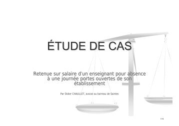 Retenue sur salaire d'un enseignant pour absence à une journée ...