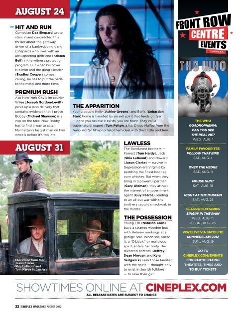Cineplex Magazine August 2012