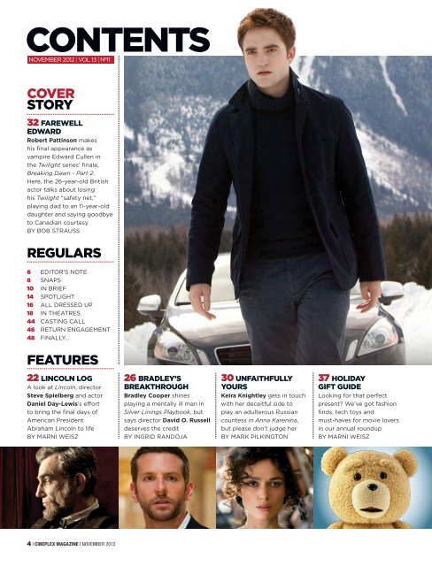 Cineplex Magazine November 2012