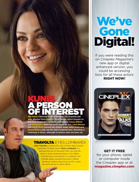 Cineplex Magazine November 2012