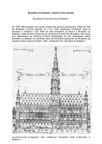 Bruxelles et le Brabant : histoire d'une réussite ... - Paul De Ridder