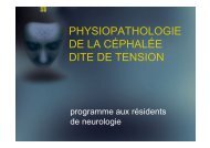 Physiopathologie des céphalées de tension - Chumneurologie.org